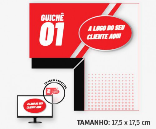 ACESSÓRIOS PARA COMPUTADORES DISPLAY PARA MONITOR PVC 0,50 PREMIUM BRANCO QUADRADO - 4X0 - 4unid - DPL03M4C