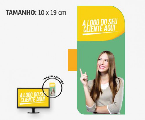 ACESSÓRIOS PARA COMPUTADORES DISPLAY PARA MONITOR PVC 0,50 PREMIUM BRANCO 2 CANTOS - 4X0 - 20unid - DPL01M20C